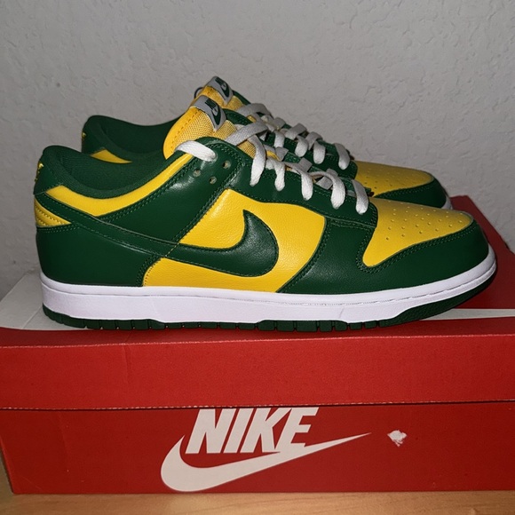 ✅NWT BRAND NEW NIKE DUNK LOW BRAZIL SHOES SIZE 9.5 - Picture 2 of 11